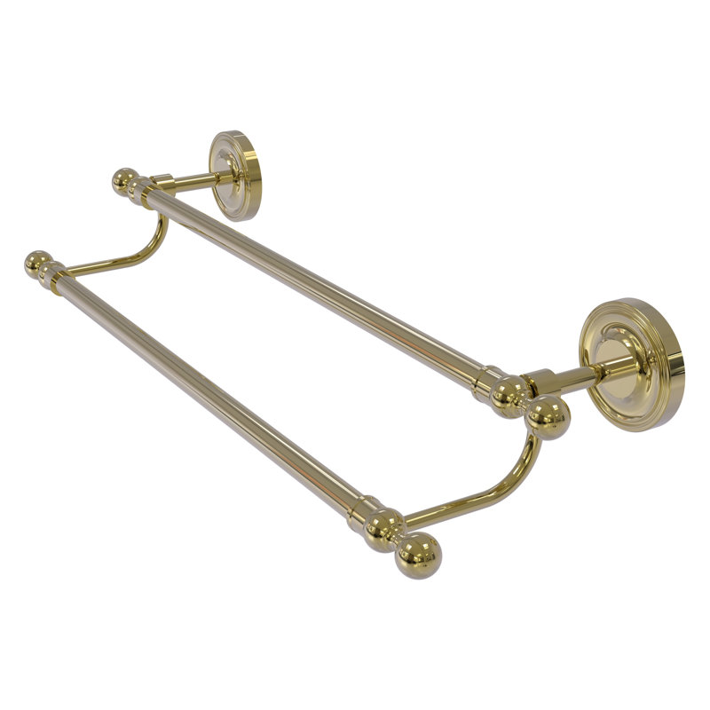 Double barre à serviettes murale Gober, 30 po, Laiton non laqué