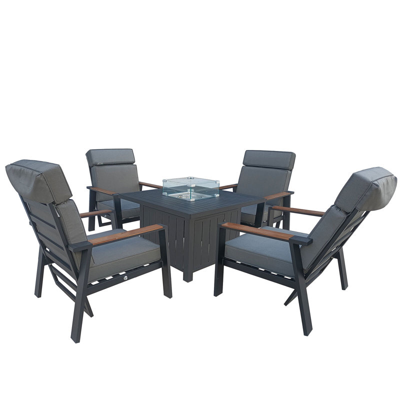 Yemanja Patio Dining Set with Square Table , Cushions Included