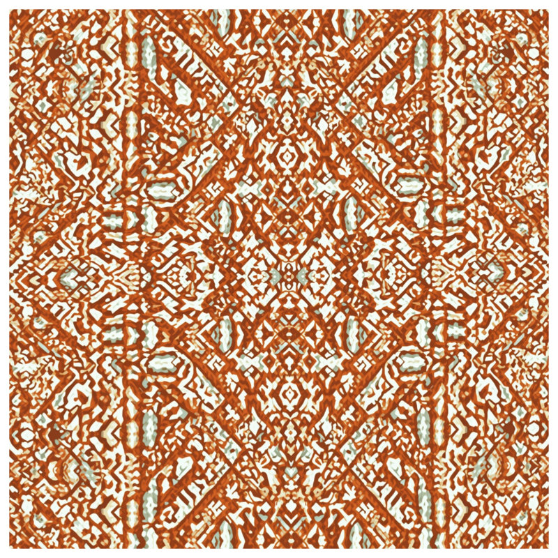 Tapis de bain à motif géométrique complexe, L 34 po x L 21 po