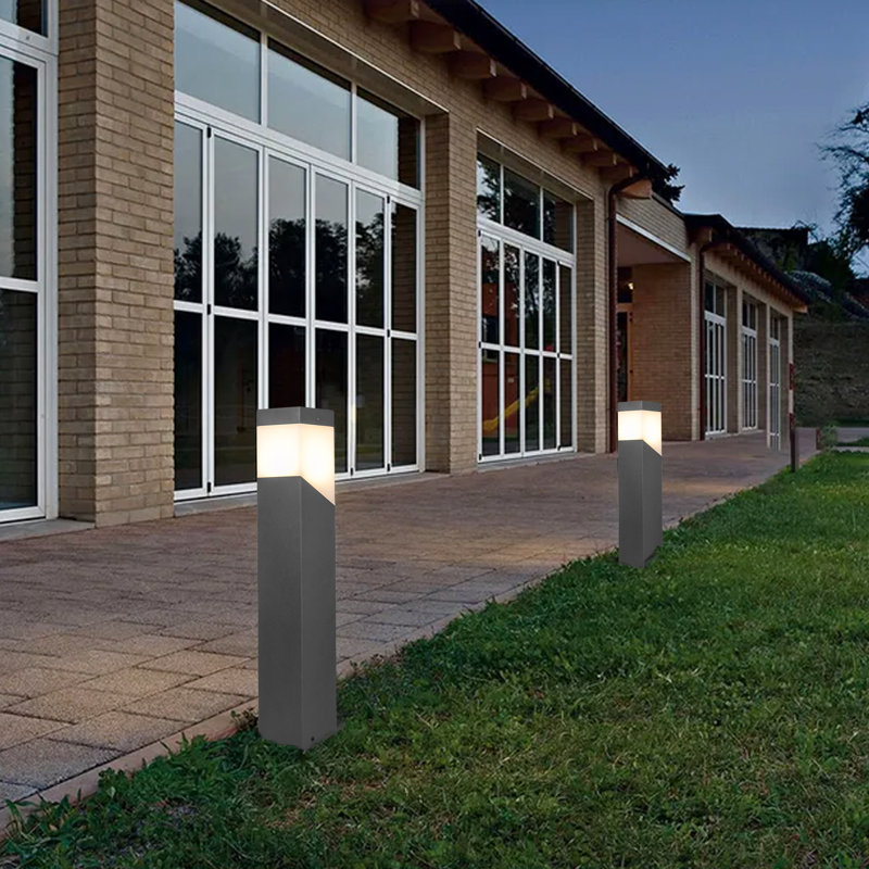 Éclairage d'extérieur de jardin avec lanterne, gris, H 21 po x l 8 po x P 4 po