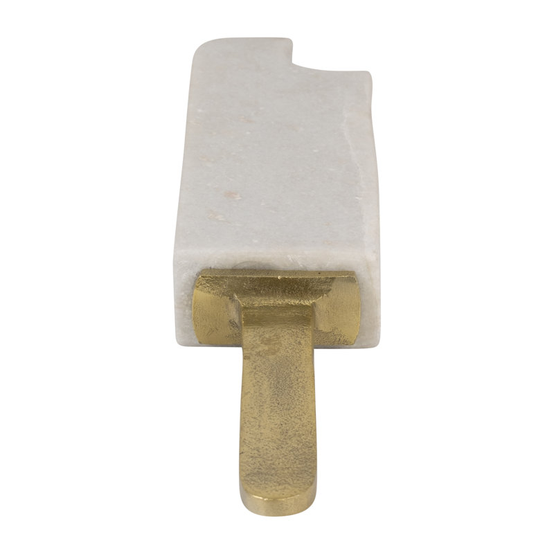 Modern Stone Marble Metal Aluminum Figurine with Sculptural Design and Sleek Contemporary Style for Decorative Display in Versatile Interior Settings