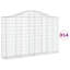 Bitha Silver Metal Arched Gabion Baskets-1085182907-1085182887