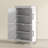 Bathroom Floor Storage Cabinet, Farmhouse Bathroom Cabinet With 4 Doors And Adjustable Shelf, White-1147116618