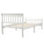 Lit simple en bois massif: plateforme avec tête de lit artistique, sommier à matelas, couleur, lit à panneau sans sommier et stable, couleur chêne