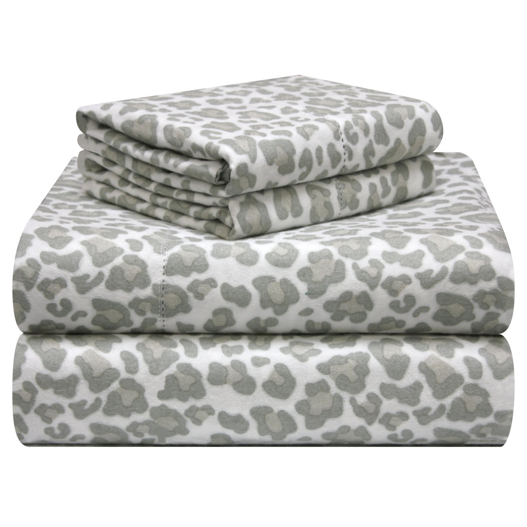 Flannel Animal Print Sheet Set Pointehaven