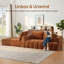 Canapé modulaire surdimensionné en L 108 po Chenille-909728234