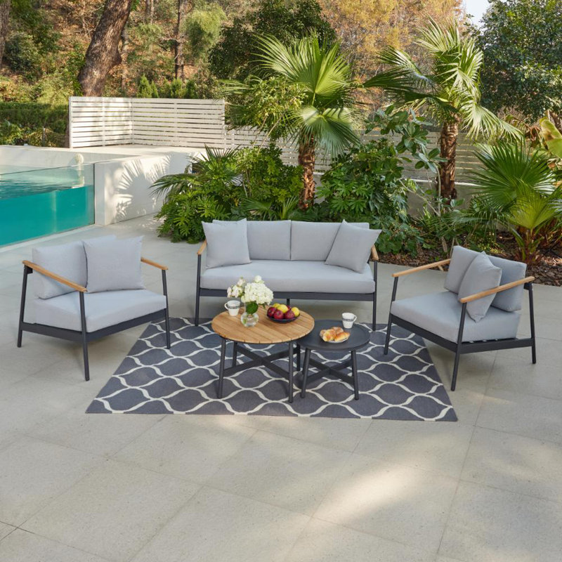 Charneshia Aluminium Garden Set, Grey