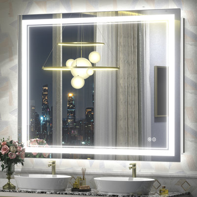Miroir de salle de bain / de meuble-lavabo à DEL en verre trempé anti-buée certifié UL - Basics by Wayfair ™