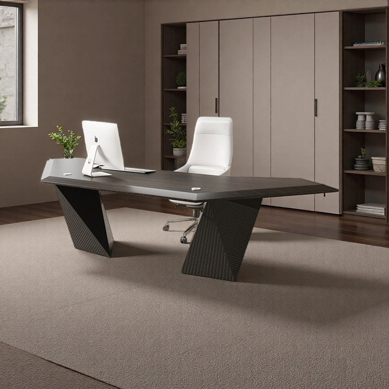 Bureau italien de luxe minimaliste italien, H 29,53 po x l 78,74 po x P 31,5 po
