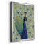 «Blue Peacock I», toile encadrée de qualité supérieure - prête à être accrochée-528804350-528804349