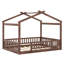 Structure de lit en bois avec clôture-709526563