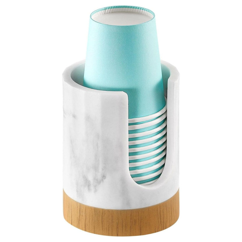 Marble Resin Bathroom Cup Dispenser