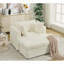 Fauteuil en velours côtelé avec repose-pieds-1496291001