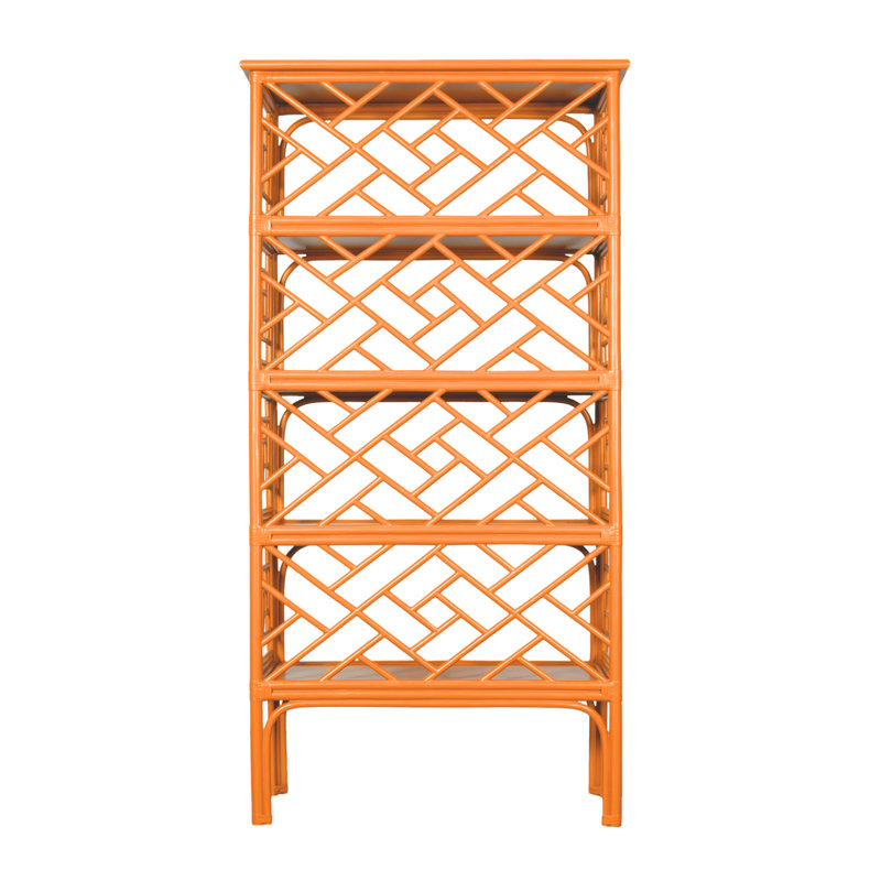 Chippendale Bookcase, Citrus Orange