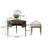 38.98"French vintage green solid wood corner dressing table