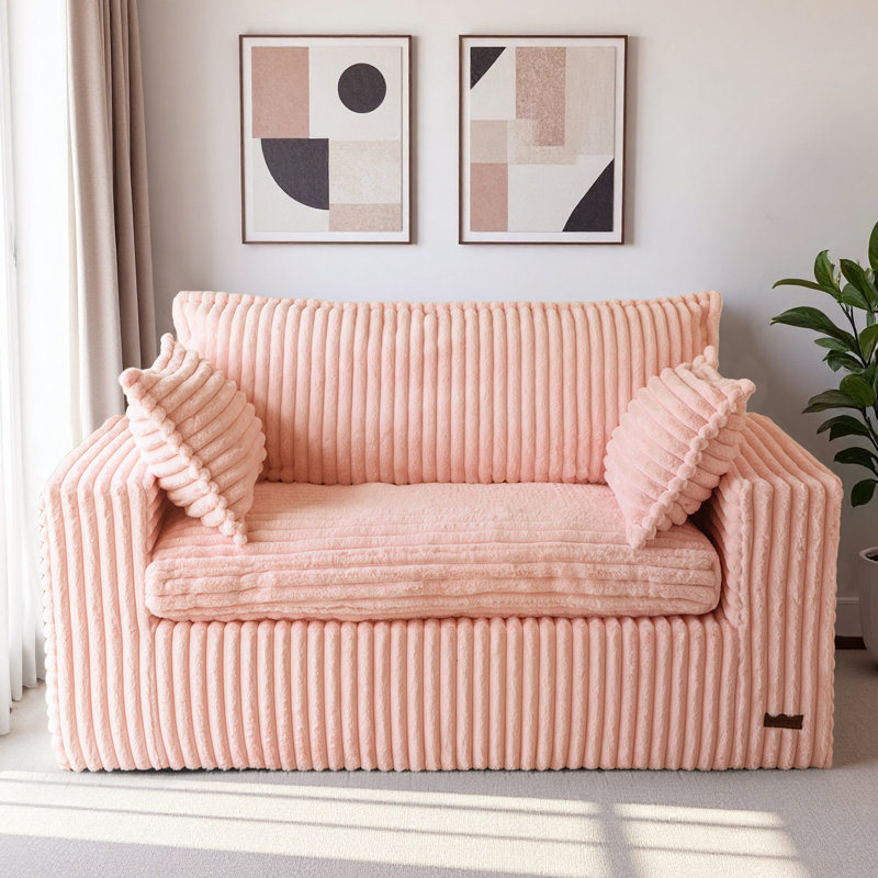 Canapé Boneless Bean Bag, Rose