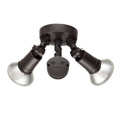 4.75" High 2-Light Outdoor Security Flood Light - Powder Coated