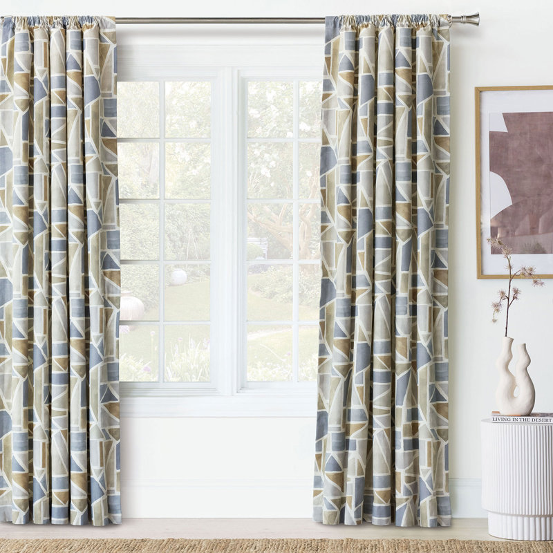 Oliver 100% Cotton Room Darkening Curtain Single Panel, 48" W x 84" L