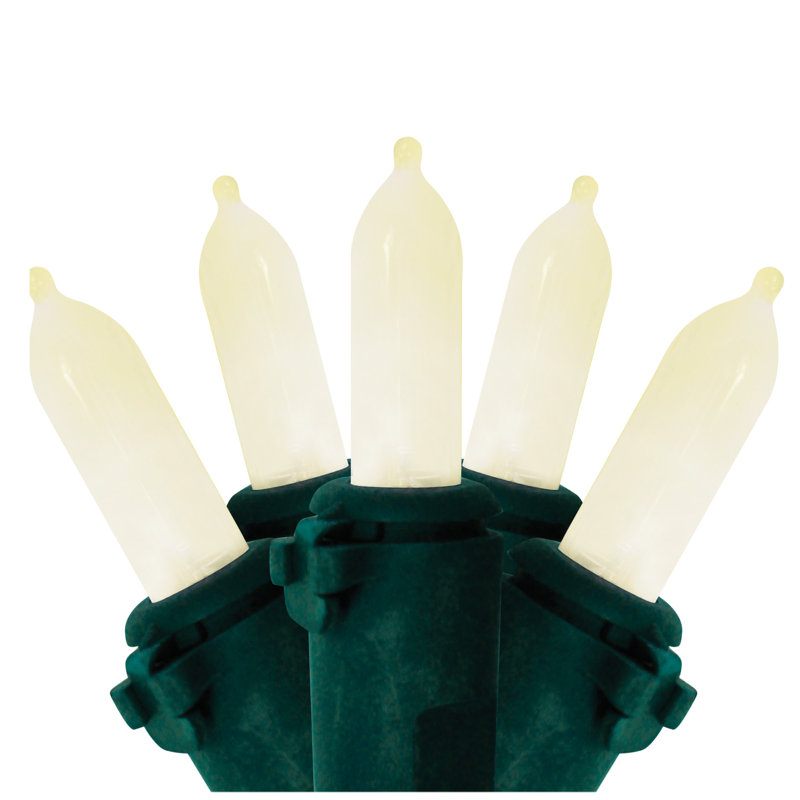 Mini-luminaire DEL traditionnel à pile 35 Lt, Blanc chaud, Fil vert