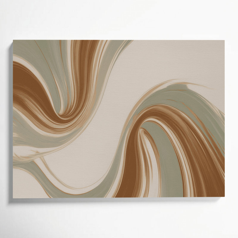 Minimalisme 62, art mural sur toile beige, H 20 po x l 30 po
