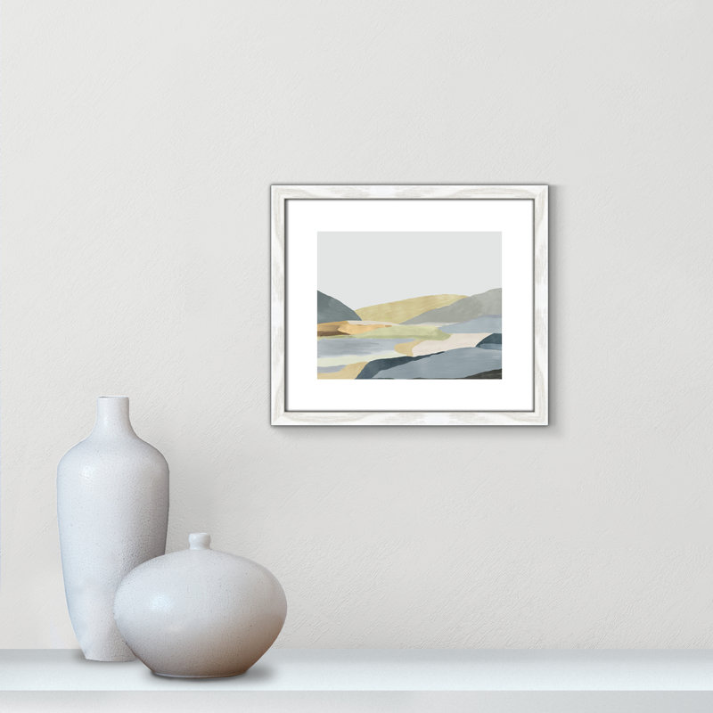 Blair «Warm Hills II», reproduction d'art sur papier encadrée, H 13 po x l 15 po x P 0,75 po, Papier avec cadre blanc