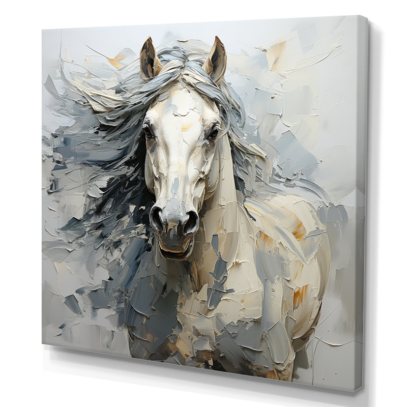Fantaisie, cheval féminin I - impression sur toile, Toile tendue, H 36 po x l 36 po x P 1,5 po