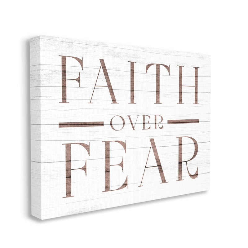 «Rustic Faith Over Fear», art mural sur toile par Lil 'Rue, H 16 po x l 20 po