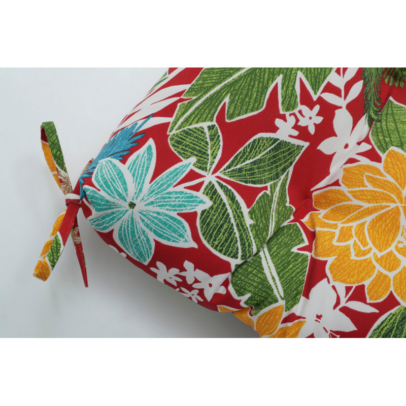 Bora Cay Red Polyester Outdoor Bench Cushion, 60" Wide