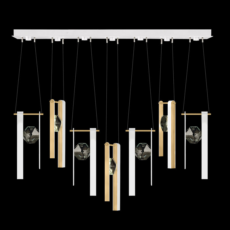 Aria 7 - Light LED Pendant, White/Gold