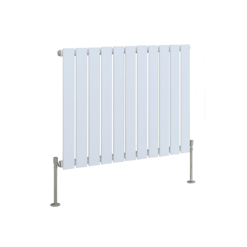 Shonta Horizontal Single Flat Panel Radiator, Gloss White, 60cm H x 74.8cm W