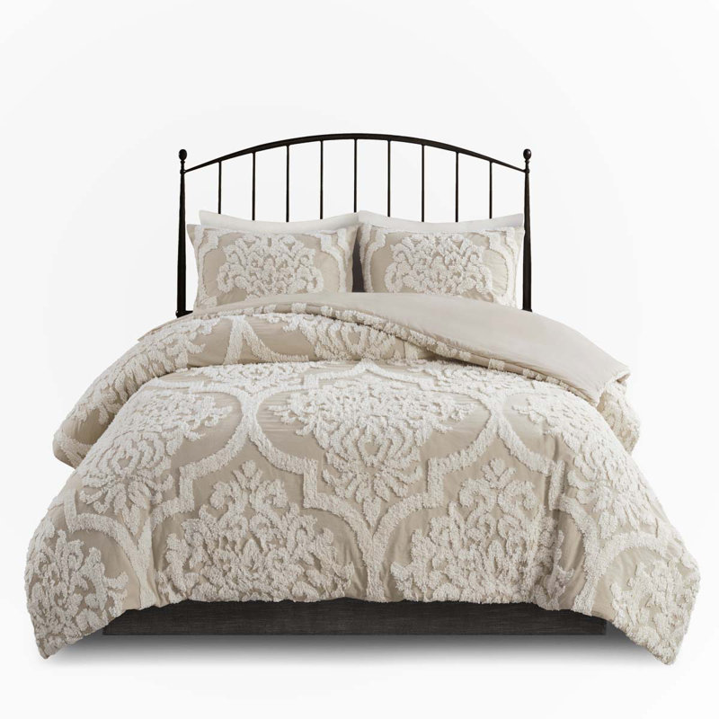 Bedding Sets, Full Comforter + 2 Standard Pillow Shams, Taupe