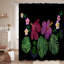 Rideau de douche imperméable avec 12 crochets TropicBlossom Exotic Hibiscus Jungle Bath Decor-2065233079