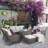 9 - Person Outdoor Seating Group with Fire Pit Table and Cushions-98222506