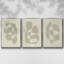 «Soft Shape I», ensemble de 3 reproductions encadrées sur toile-97706190-97706191