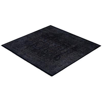 Overdyed One-of-a-Kind 6' 2" x 6' 3" Hand Knotted Area Rug