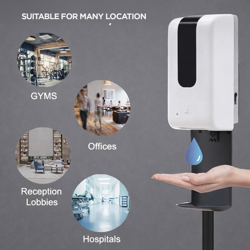 GELCAVE Automatic Hand Sanitiser Dispenser with Infrared Sensor Bracket and Stand