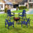 HDPE Patio Stackable Folding Adirondack Chair-1767226335