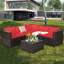 Ensemble de canapé de patio 6 pièces avec coussins pour l'extérieur-1230618672