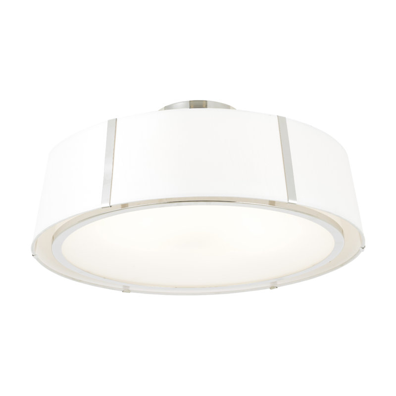 Plafonnier semi-encastré 24 po Marietta, Nickel poli