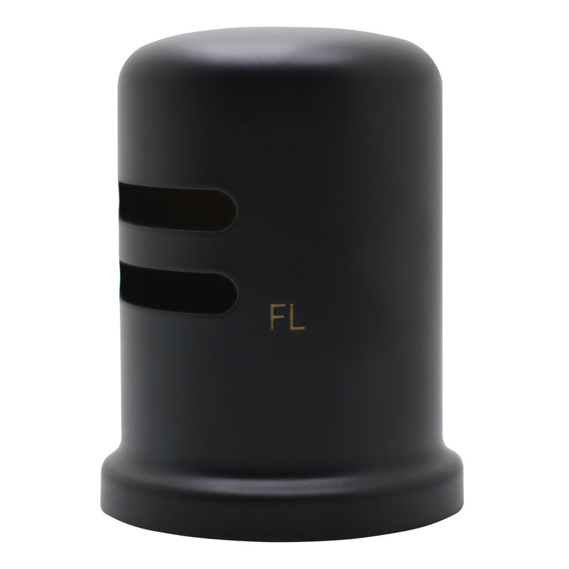 1-3/4" x 2-3/4" Solid Brass Air Gap Cap Only, Skirted, Matte Black