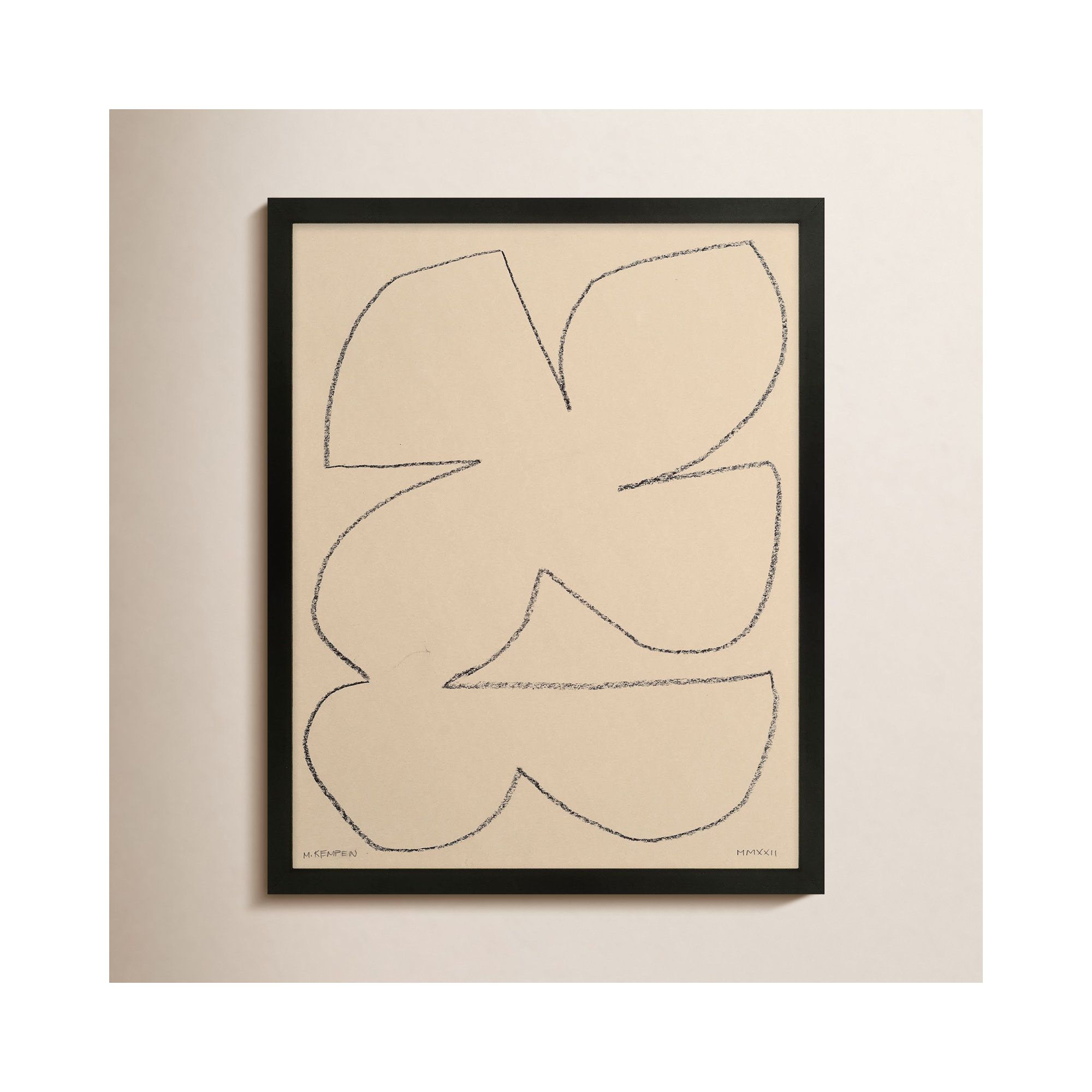 Outlines 4 by Michael Kempen, Black Framed, 30" W x 38" H