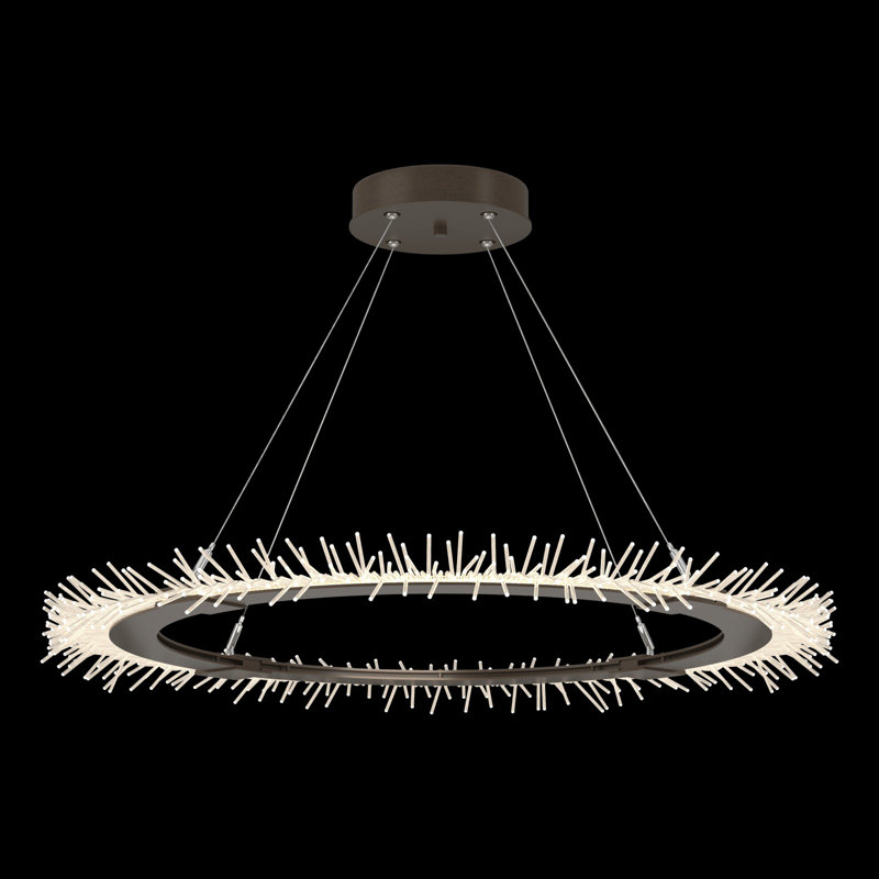 Anemone Circular 1-Light Geometric Pendant, Bronze