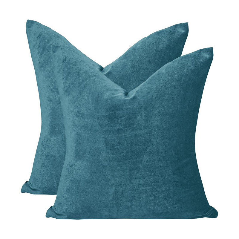 Matte Velvet Cushion Cover - 1 Pc, 30cm x 30cm, Azure