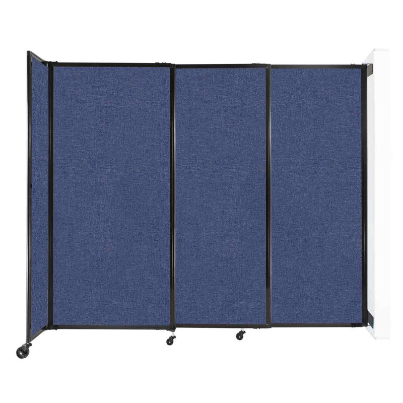 Cloison coulissante 5 pi, Bleu foncé, H 90 po x l 237 po x P 33 po