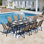 8-Person Patio  Dinning Set With Rectangular Steel Table And Stackable PVC-coated polyester Sling Chairs (Set Of 9)