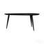 Table basse triangulaire en bois massif, noir