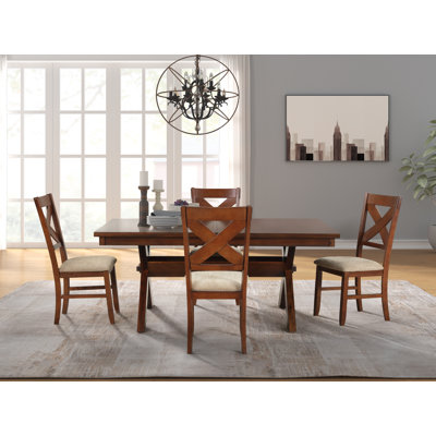 Veliz 4 - Person Extendable Trestle Dining Set
