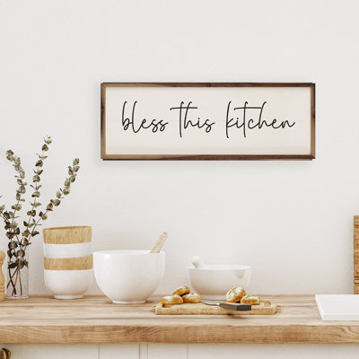 Bless This Kitchen Script White