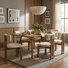 Modern Farmhouse Dining Set - Solid Wood Table With Metal Accent Chairs - 5/7 Piece Kitchen Set