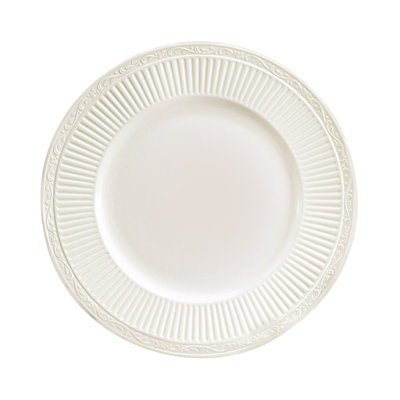 Assiette à dîner Mikasa, campagne italienne, 11 po, blanc